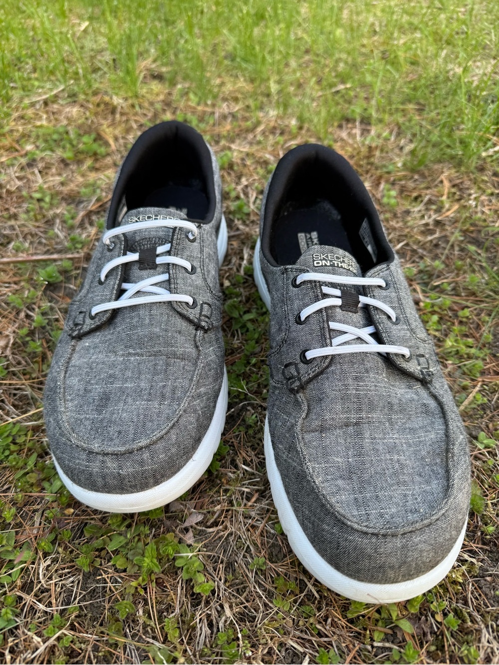 Skechers On-The-GO Flex Ashore Men's Boat Shoes Grey, Size 11 - Picture 2 of 10